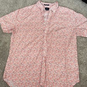 Men’s floral casual button down shirt